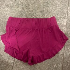 FREE PEOPLE PINK FLOWY SHORTS